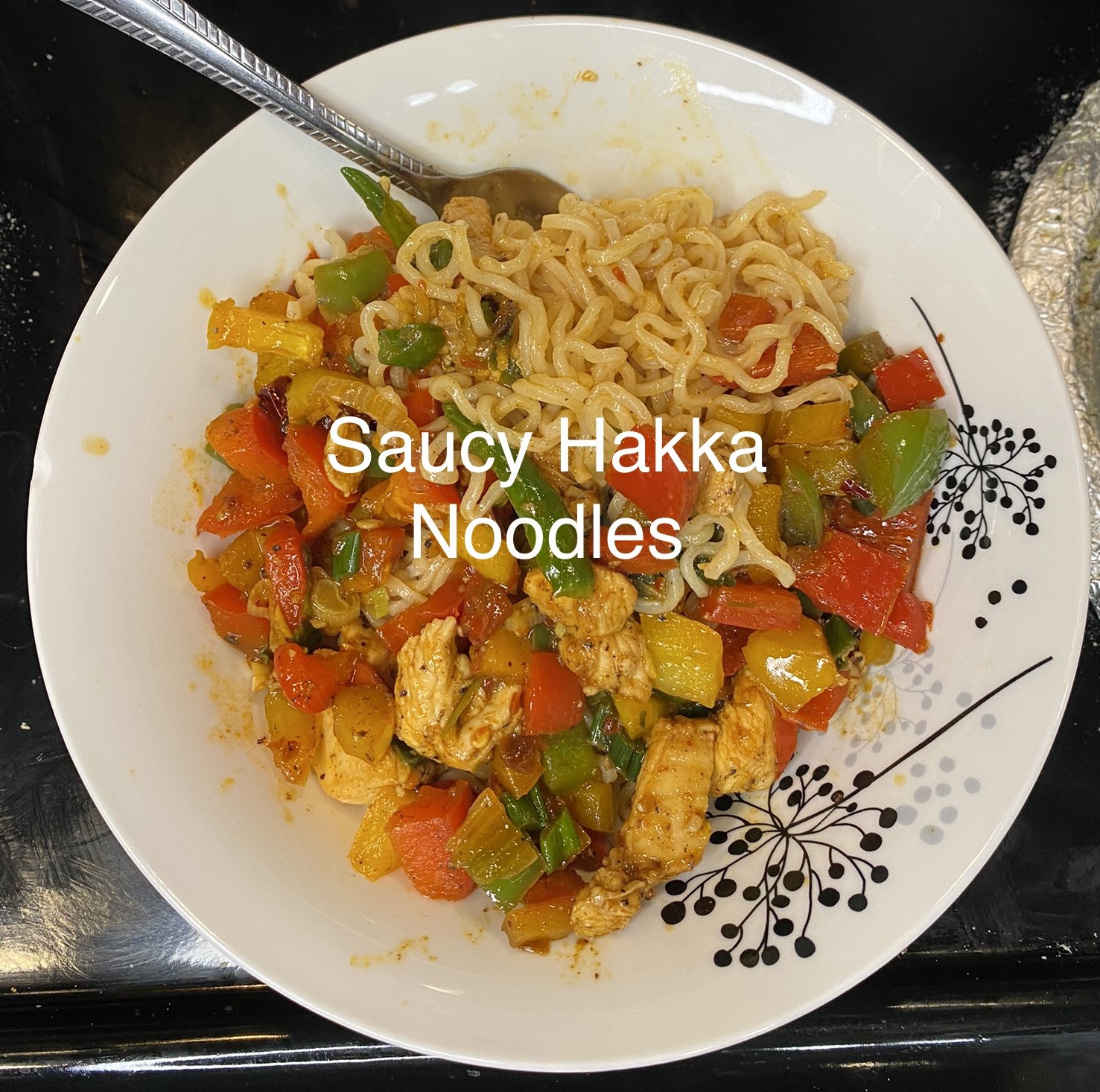 Saucy Chicken Hakka Noodles